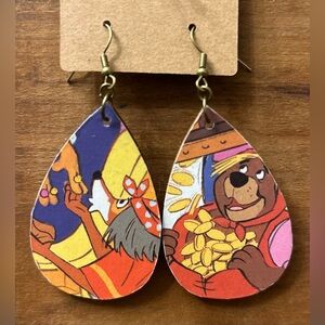 Upcycled Robin Hood Drop Earrings